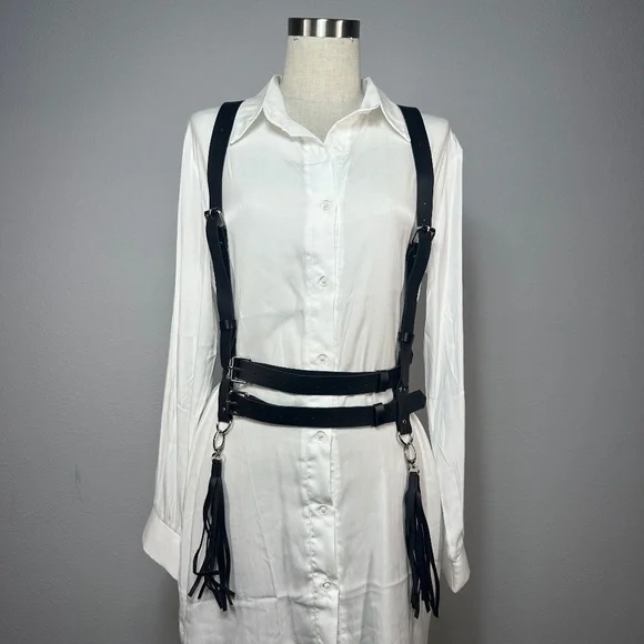 Boutique | Accessories | Black Faux Leather Tassel Body  display picture 3